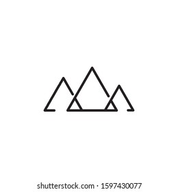 mountains vector line icon. mountain. mountain line. outline illustration. EPS 10
