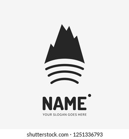 The mountains. Vector logo design. Business concept icon.