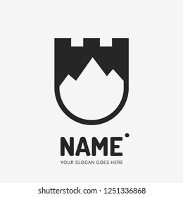 The mountains. Vector logo design. Business concept icon.