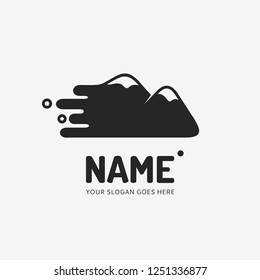 The mountains. Vector logo design. Business concept icon.