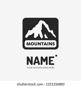 The mountains. Vector logo design. Business concept icon.