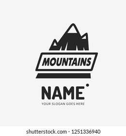 The mountains. Vector logo design. Business concept icon.