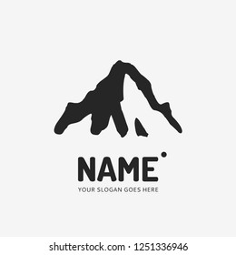 The mountains. Vector logo design. Business concept icon.