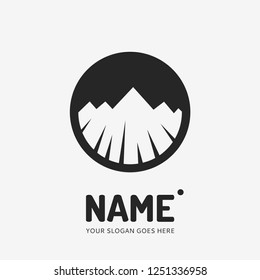 The mountains. Vector logo design. Business concept icon.