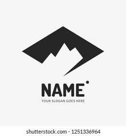 The mountains. Vector logo design. Business concept icon.