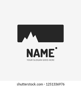 The mountains. Vector logo design. Business concept icon.