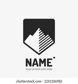 The mountains. Vector logo design. Business concept icon.