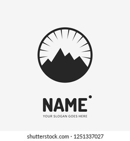 The mountains. Vector logo design. Business concept icon.