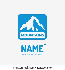 The mountains. Vector logo design. Business concept icon.