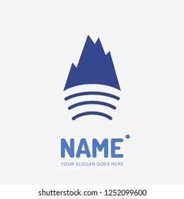 The mountains. Vector logo design. Business concept icon.
