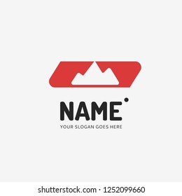 The mountains. Vector logo design. Business concept icon.
