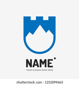 The mountains. Vector logo design. Business concept icon.