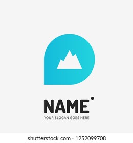 The mountains. Vector logo design. Business concept icon.