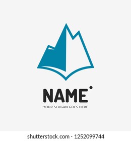 The mountains. Vector logo design. Business concept icon.