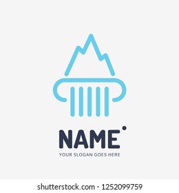 The mountains. Vector logo design. Business concept icon.