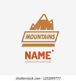 The mountains. Vector logo design. Business concept icon.