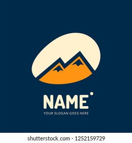 The mountains. Vector logo design. Business concept icon.