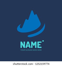 The mountains. Vector logo design. Business concept icon.