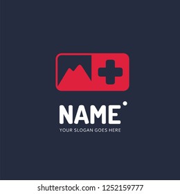 The mountains. Vector logo design. Business concept icon.