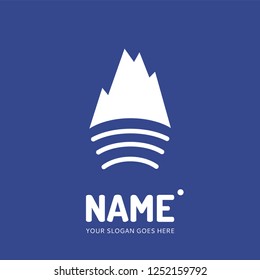 The mountains. Vector logo design. Business concept icon.