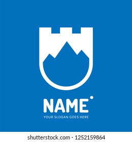 The mountains. Vector logo design. Business concept icon.