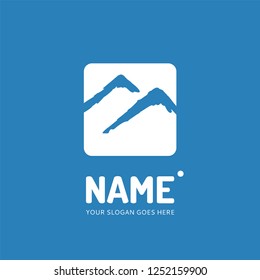 The mountains. Vector logo design. Business concept icon.