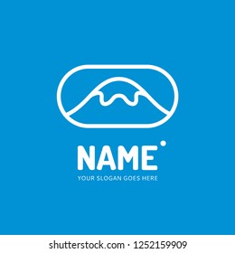 The mountains. Vector logo design. Business concept icon.