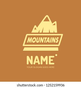 The mountains. Vector logo design. Business concept icon.