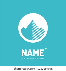 The mountains. Vector logo design. Business concept icon.