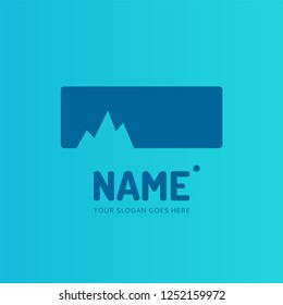 The mountains. Vector logo design. Business concept icon.