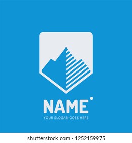 The mountains. Vector logo design. Business concept icon.