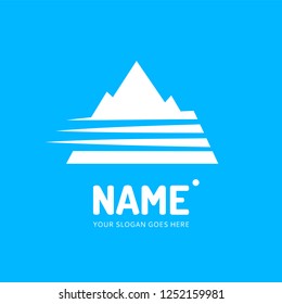 The mountains. Vector logo design. Business concept icon.