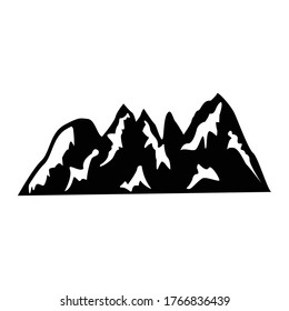 mountains vector. Mountains sketch. Hand drawn vector illustration
