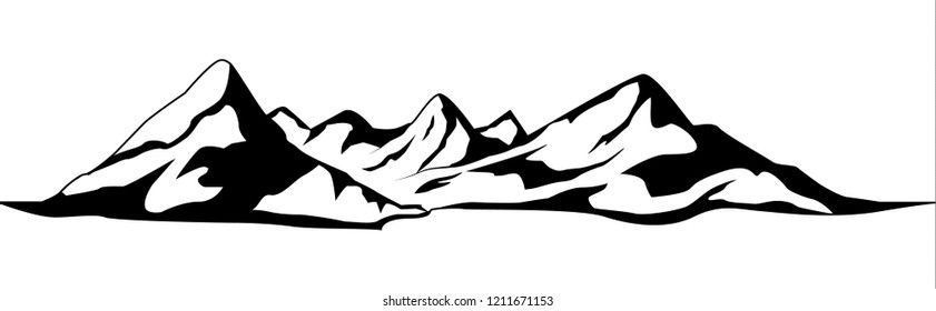 Free Free 151 Outline Simple Mountain Svg SVG PNG EPS DXF File