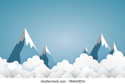 The mountains with views over the beautiful clouds