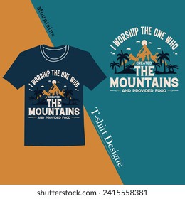 Mountains vintage t shirt vector design , travel t shirt , custom t shirt design , 