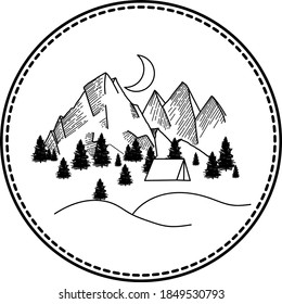 Mountains winter snow Adobe Illustrator