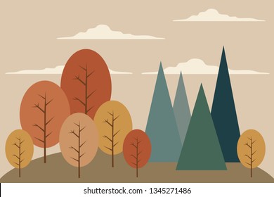 Mountains&forest landscape, kid's room wall decoration, mural