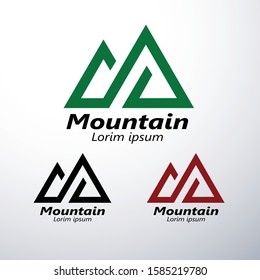 Mountains,peaks and logo design graphics icon symbol ,vector illustration