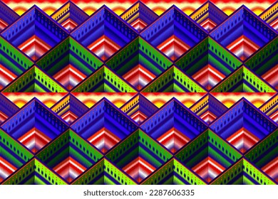Mountain,Sun,Sunshine geometric ethnic oriental ikat seamless pattern traditional in tribal.For background,carpet,Batik,cover,textile,wallpaper,clothing,wrapping,fabric,Vector illustration.embroidery.