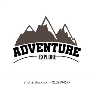 
mountain-themed logo and a logo that is suitable for a nature lover
