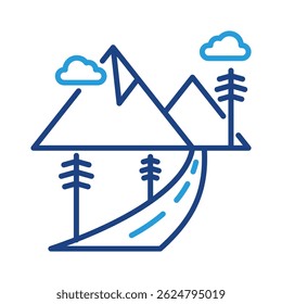 Mountaintrip Icon Element For Design