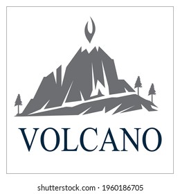 Icono de volcán - diseño de imagen