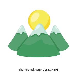Berge mit Schneetag-Szene