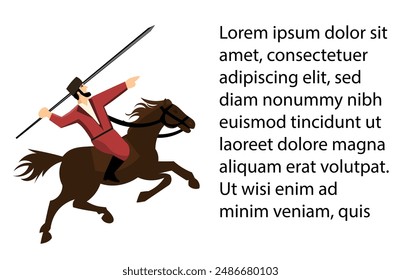 Mounted Javelin Thrower in Traditional Turkish Sport