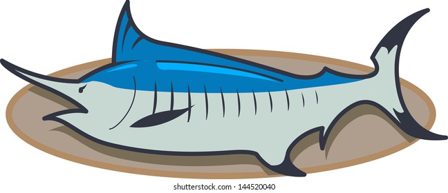Mounted Marlin Fishing Trophy