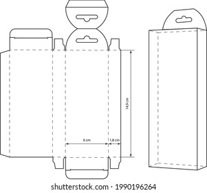 Envase montado sobre fondo blanco