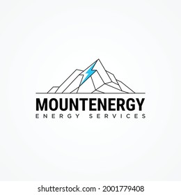 Mountenergy logo, energy mine service vector