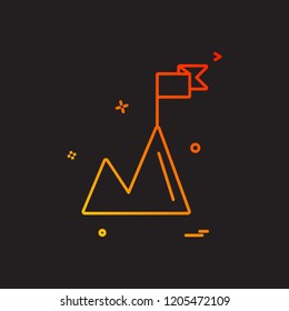 Mountian icon design vector