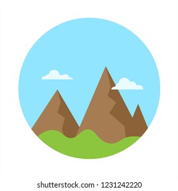 Mountian icon. Nature background. vector illustration